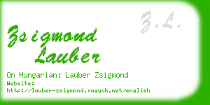 zsigmond lauber business card